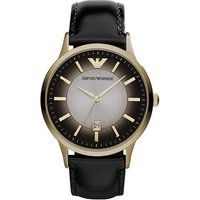 Elegante goldfarbene minimalistische Uhr