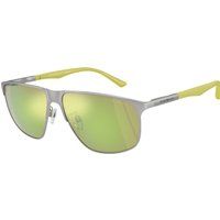 Metallrahmen-Sonnenbrille mit grünen Gläsern