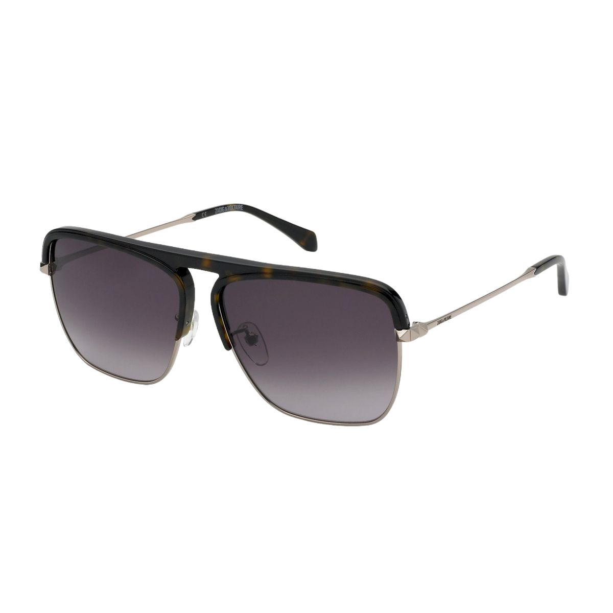Pilotenbrille in Schwarz und Gold