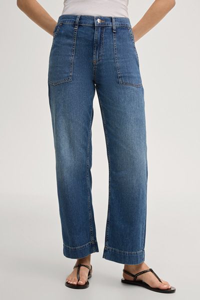 Joop! Wide Leg Jeans Esra in Denimblau, mittelhoher Bund