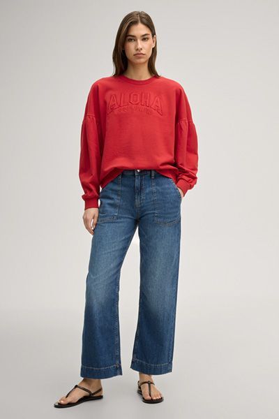 Joop! Wide Leg Jeans Esra in Denimblau, mittelhoher Bund