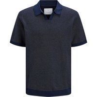 Herren Strick Poloshirt mit Kragen