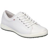 Klassischer weißer Leder Schnür-Sneaker