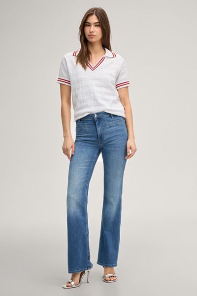 Joop! Elfi Bootcut Jeans Mid Blue Denim Hohe Taille