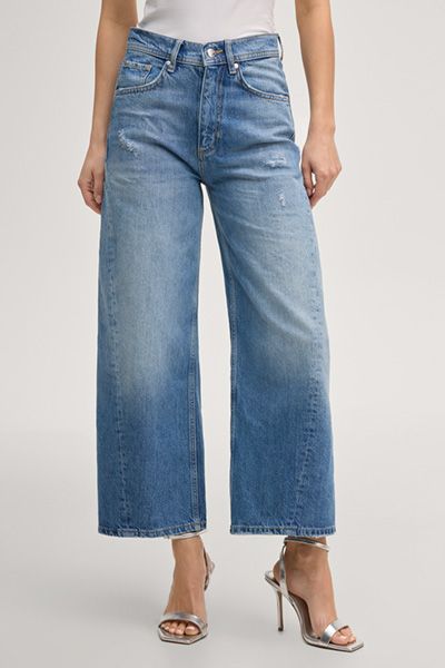 Joop Jeans Maxine Cropped Wide Leg Jeans in hellem blauem Denim