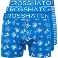 Crosshatch - "Hovland" Boxershorts für Herren (3er-Pack) (Directoire Blau)