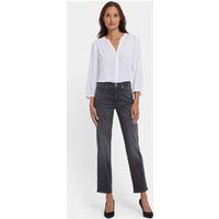 Schlanke Jeans mit geradem Bein und hoher Taille