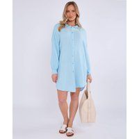 Übergroßes Baumwoll-Hemdkleid