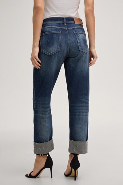 Joop Jeans Maike Straight Leg Distressed Denim Jeans Blau