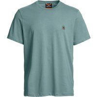 Aqua Blaues Baumwoll Basic T-Shirt