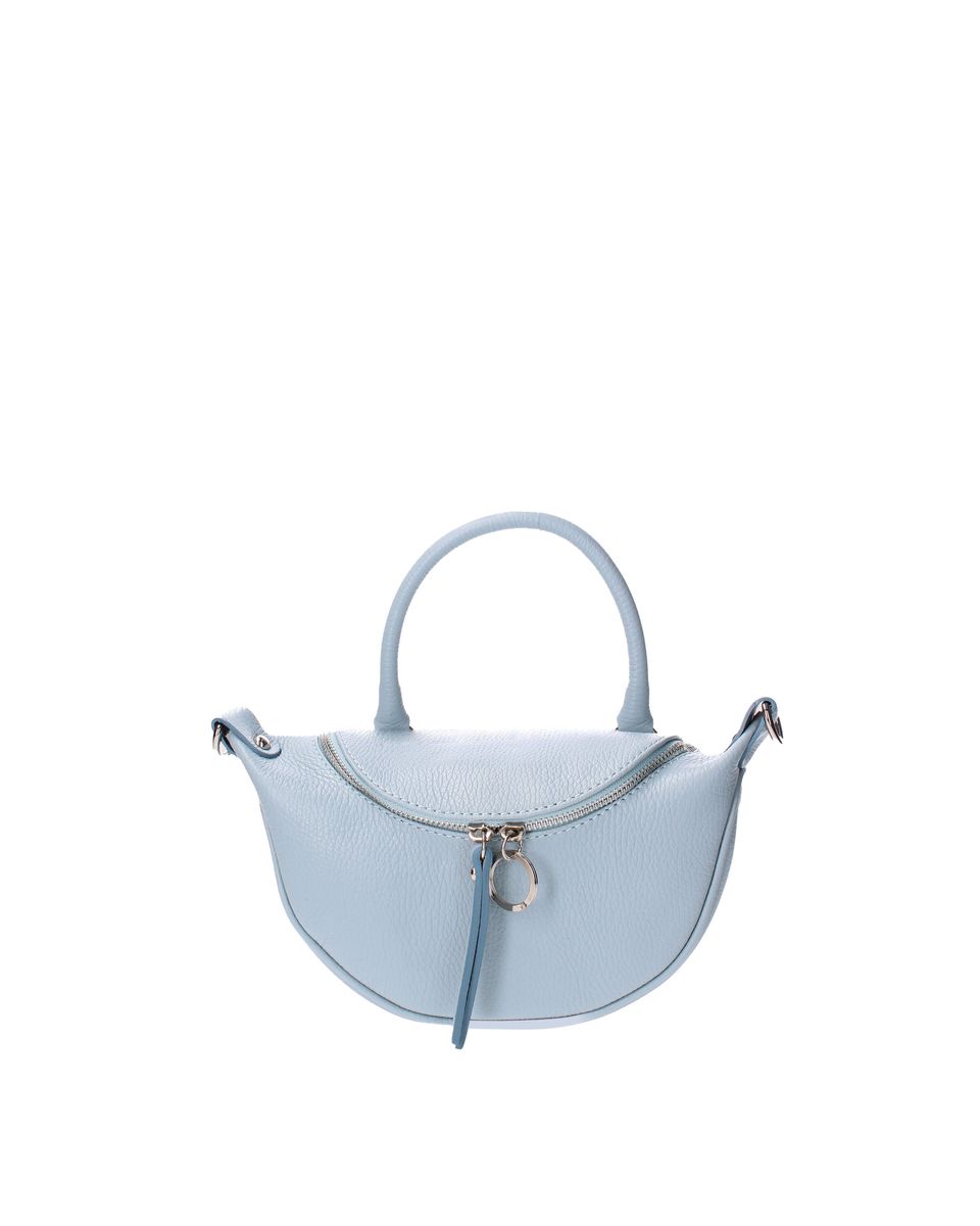 Hellgrüne Lederhandtasche mit Henkel
