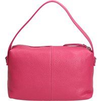 Schultertasche aus genarbtem Leder