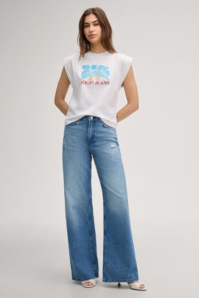Joop! Jeans Maila Wide Leg Blue Denim Jeans Hohe Taille