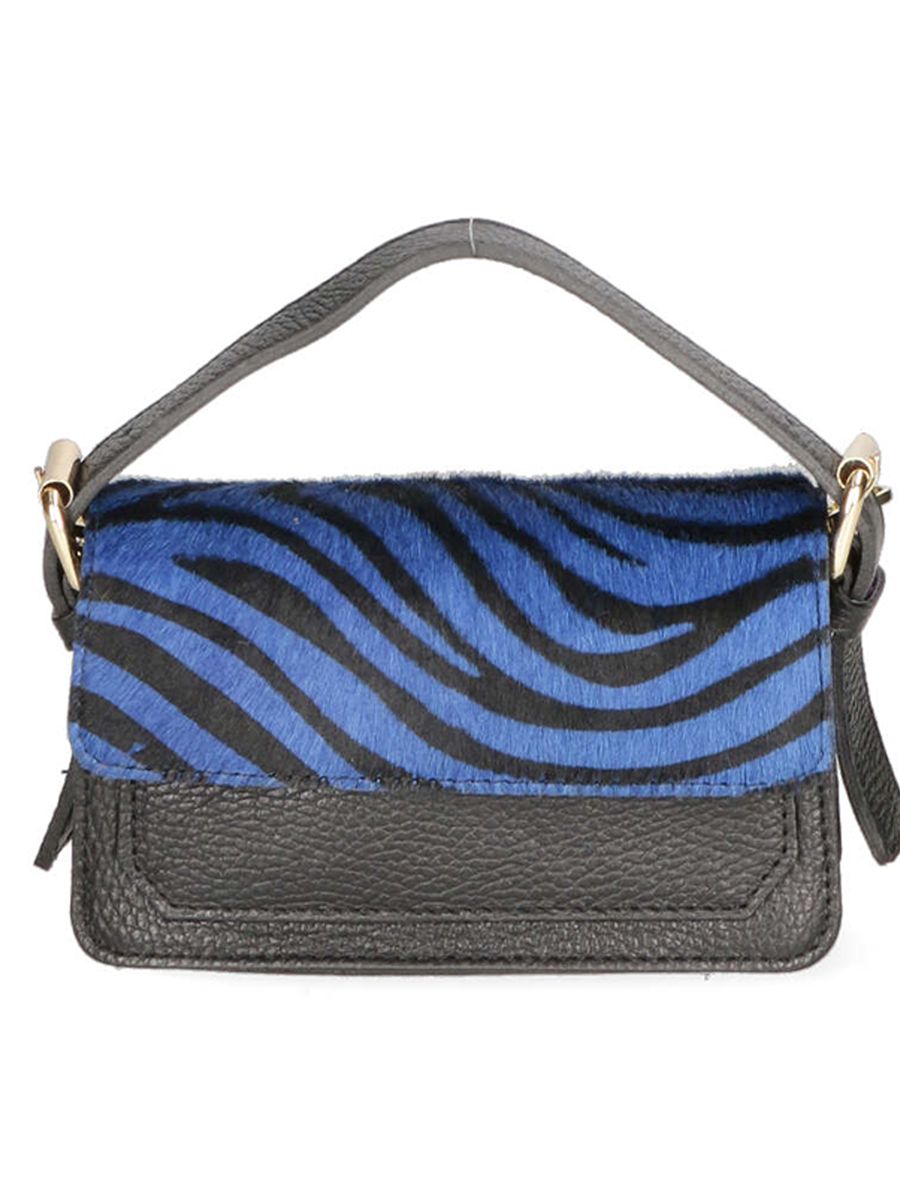 Handtasche mit Leopardenmuster und Ledergriff