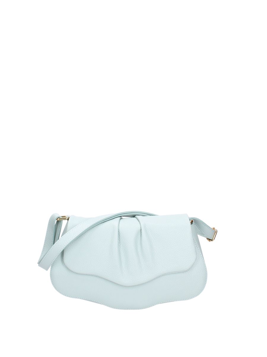 Geraffte Schultertasche aus Leder