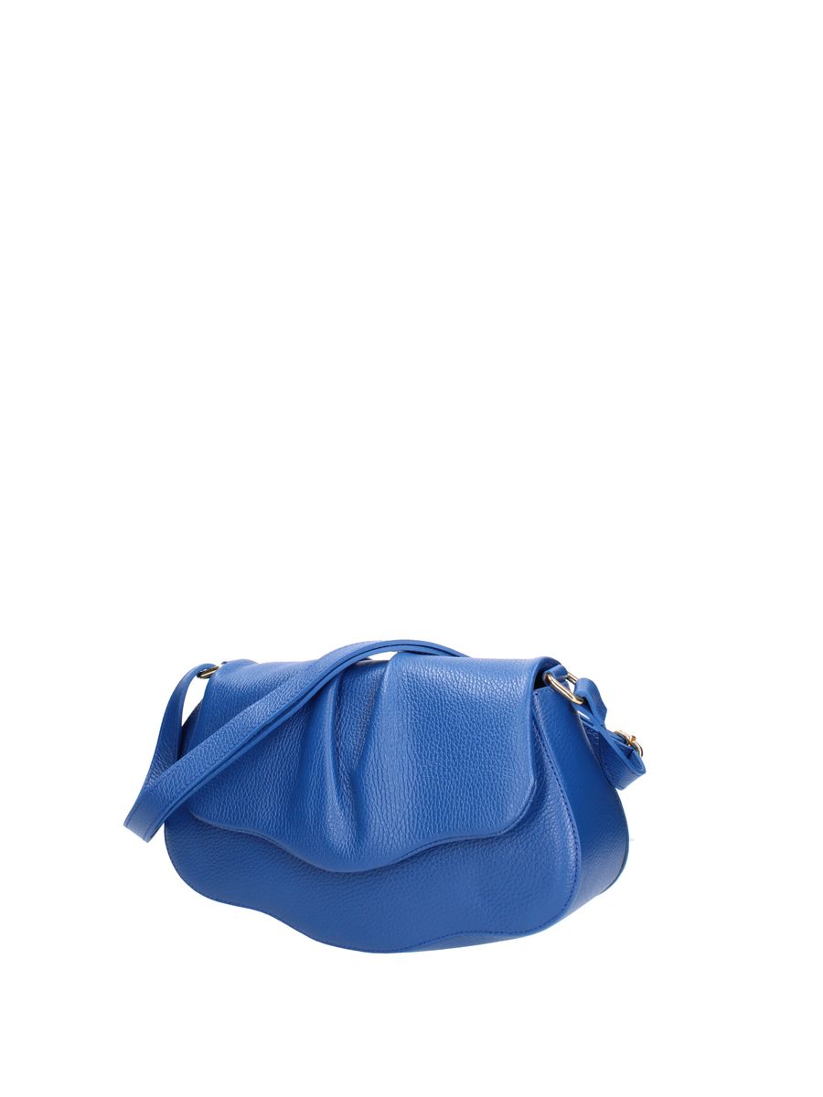 Geraffte Schultertasche aus Leder