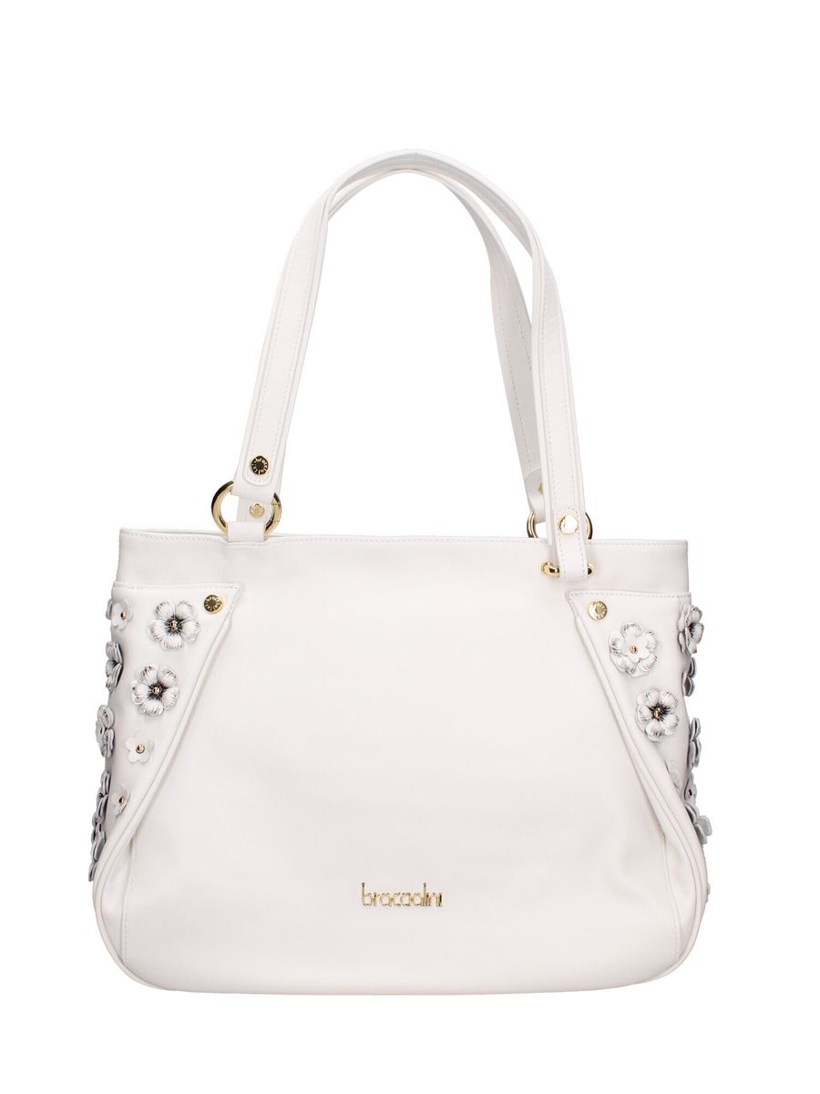 Strukturierte Damen Schultertasche mit Nieten