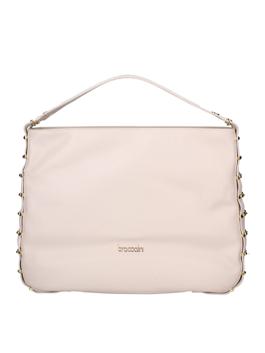 Strukturierte Damen Schultertasche mit Nieten