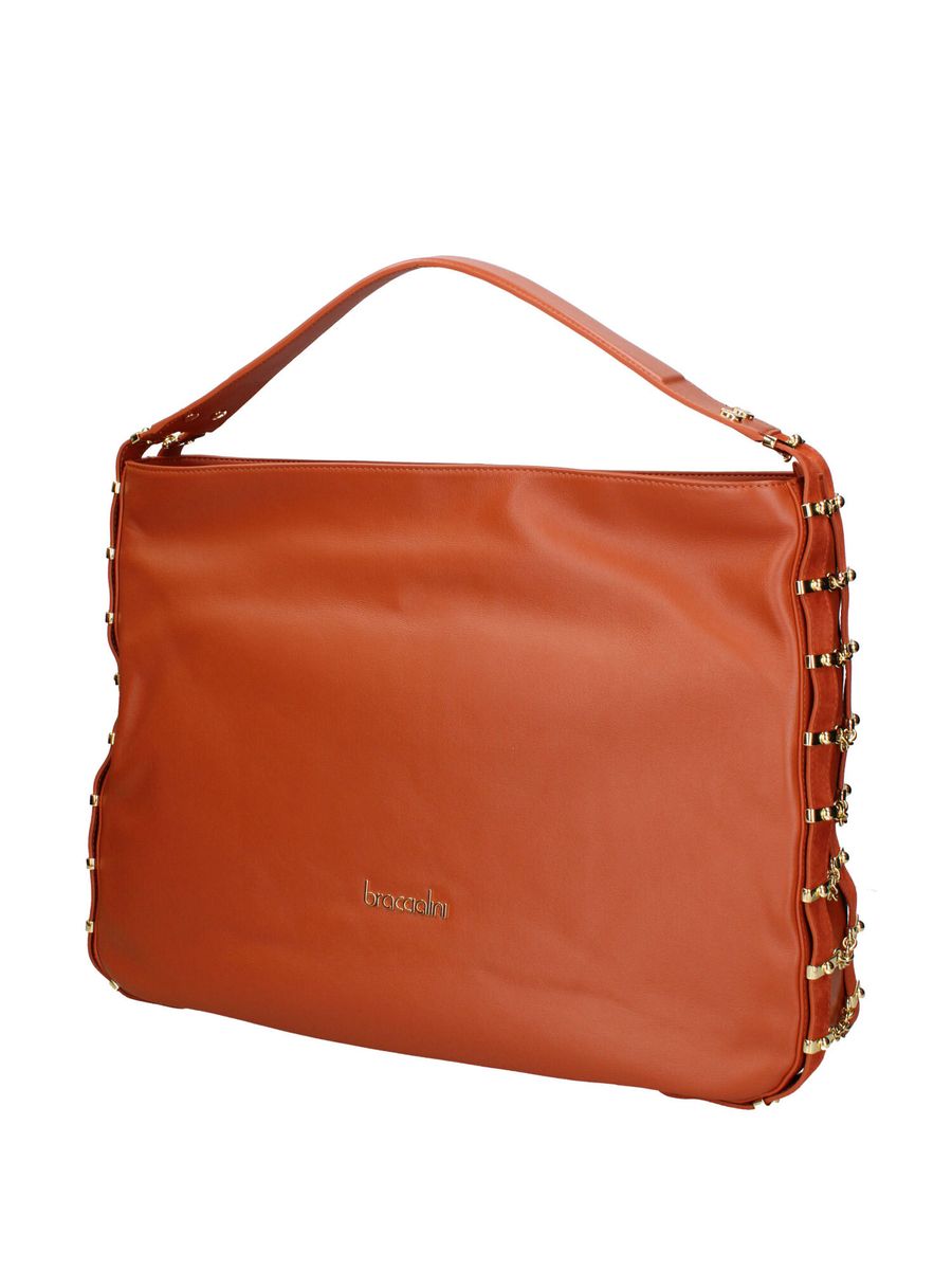 Hobo-Schultertasche mit Nietendetails