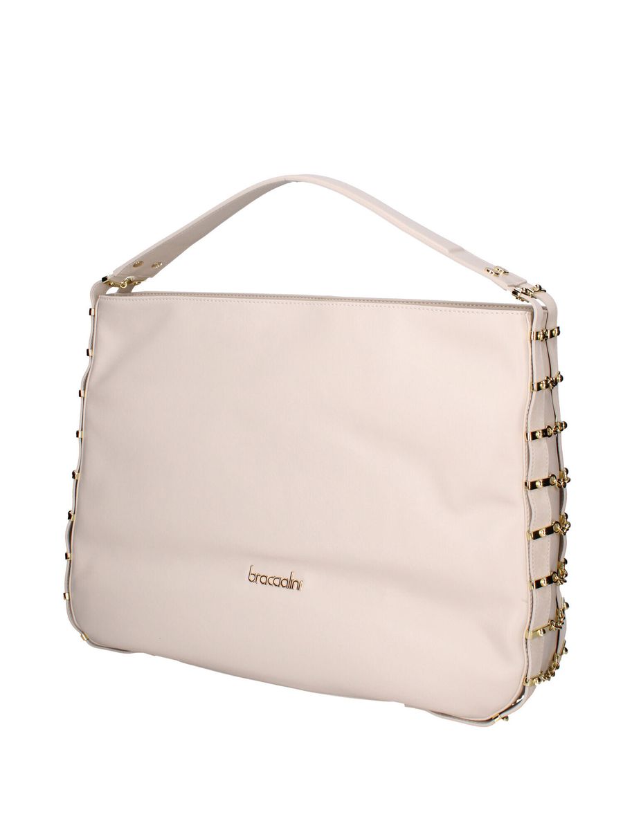 Hobo-Schultertasche mit Nietendetails