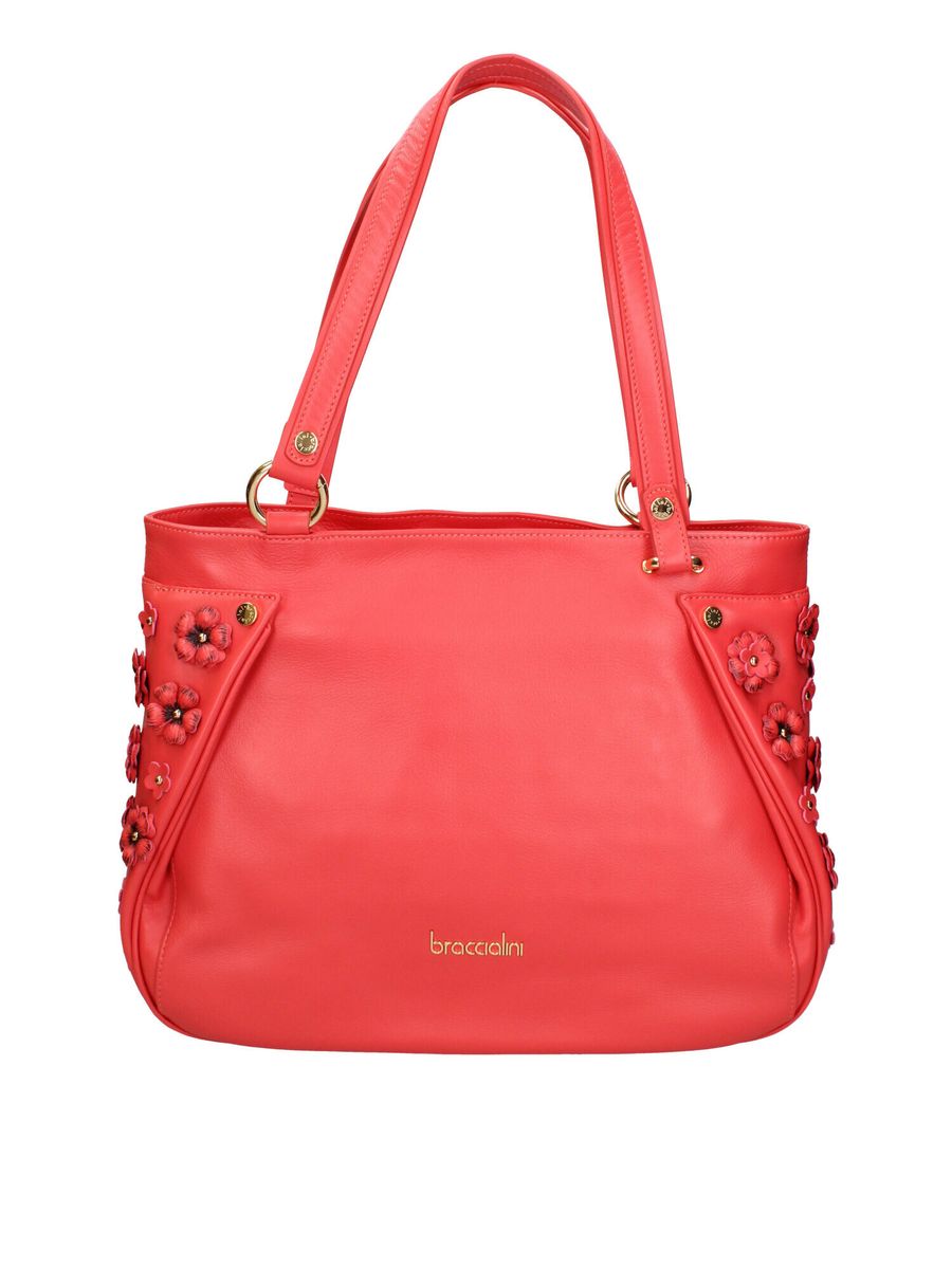 Strukturierte Damen Schultertasche mit Nieten