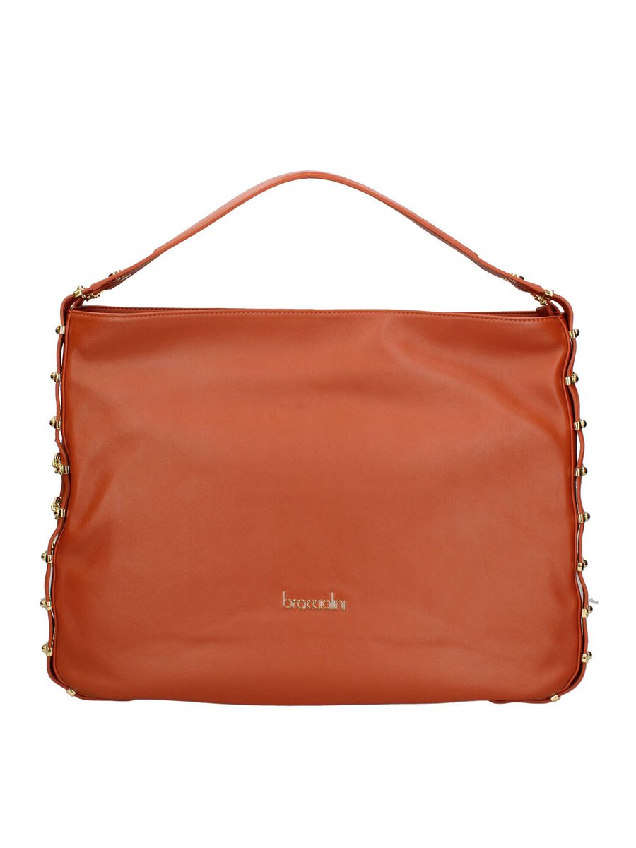 Strukturierte Damen Schultertasche mit Nieten