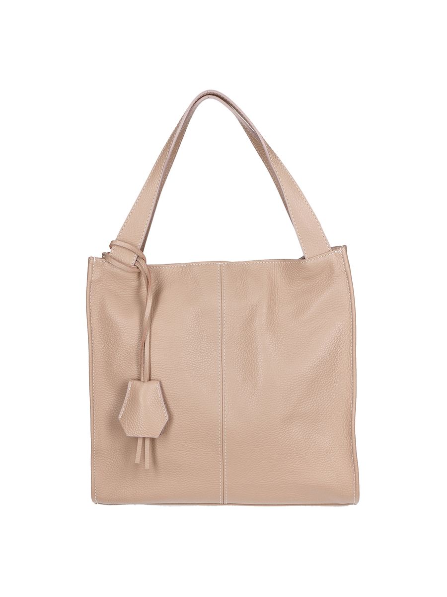 Schultertasche mit geflochtenem Henkel