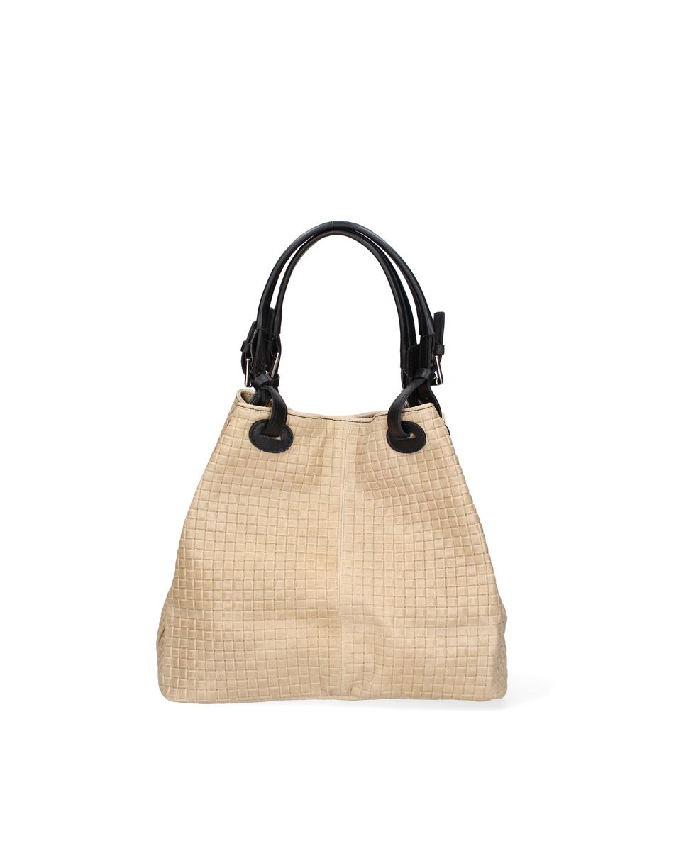 Gewebte Ledertasche mit Ösen