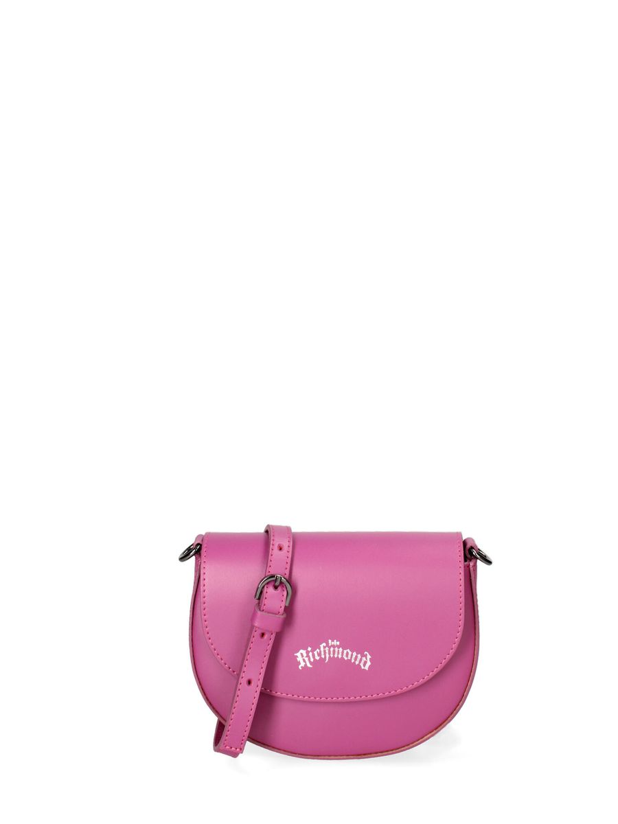 Rosa Sattel Crossbody-Tasche aus Leder