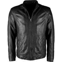 Herren Lederjacke Schwarz mit Reißverschluss