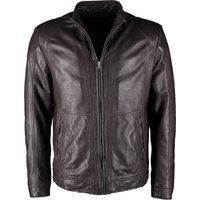 Herren Lederjacke Schwarz mit Reißverschluss