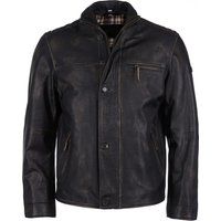 Vintage Lederjacke mit Knopfverschluss