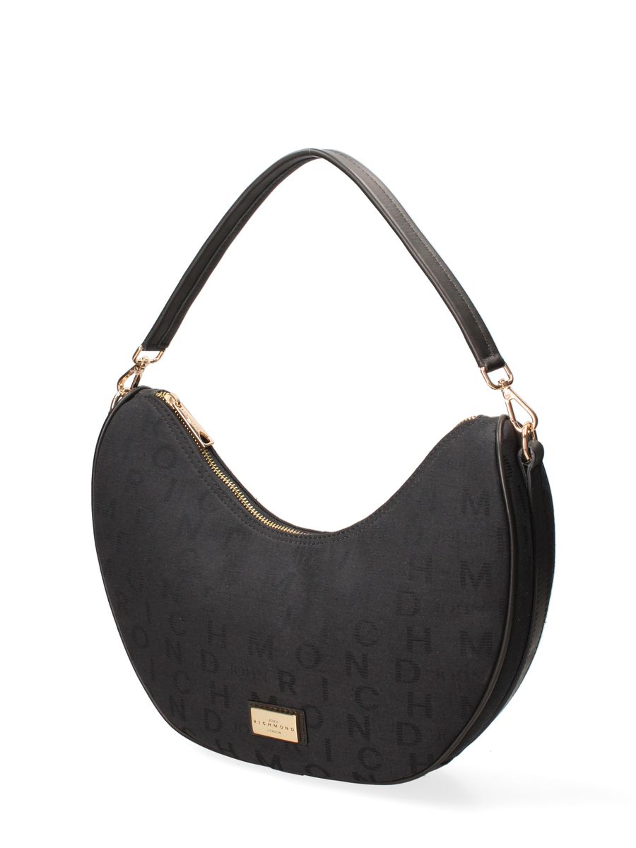 Sichelförmige Monogramm-Schultertasche