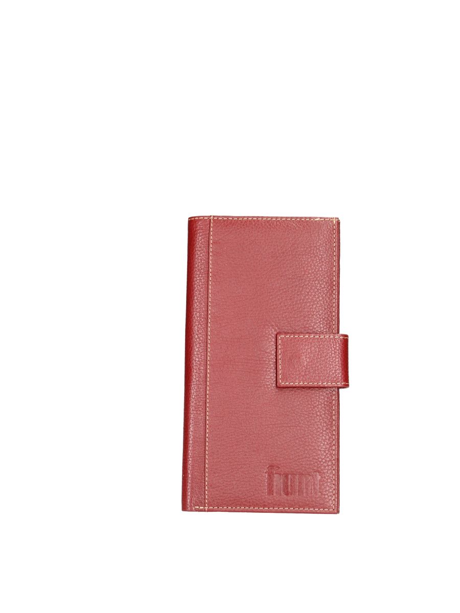 Leder Portemonnaie mit Druckknopfverschluss