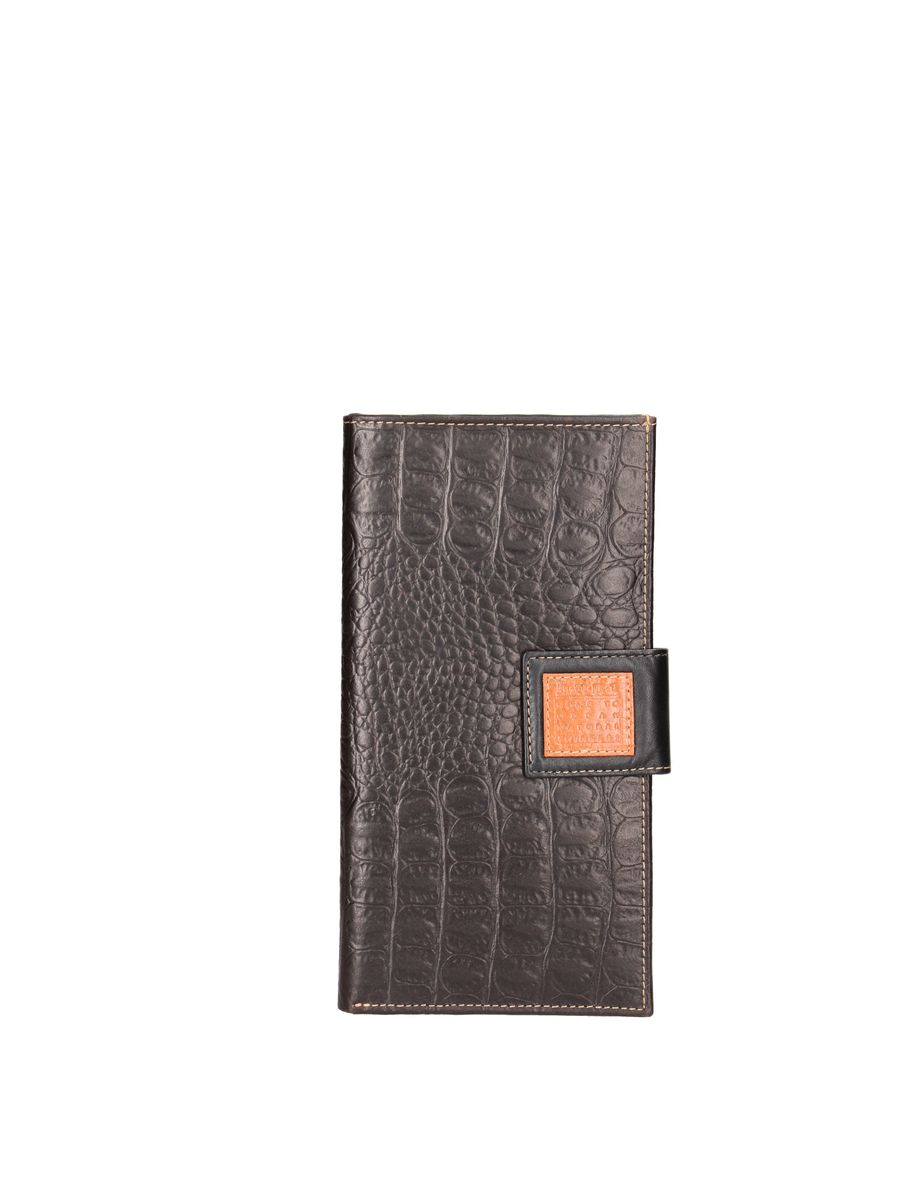 Leder Portemonnaie mit Druckknopfverschluss