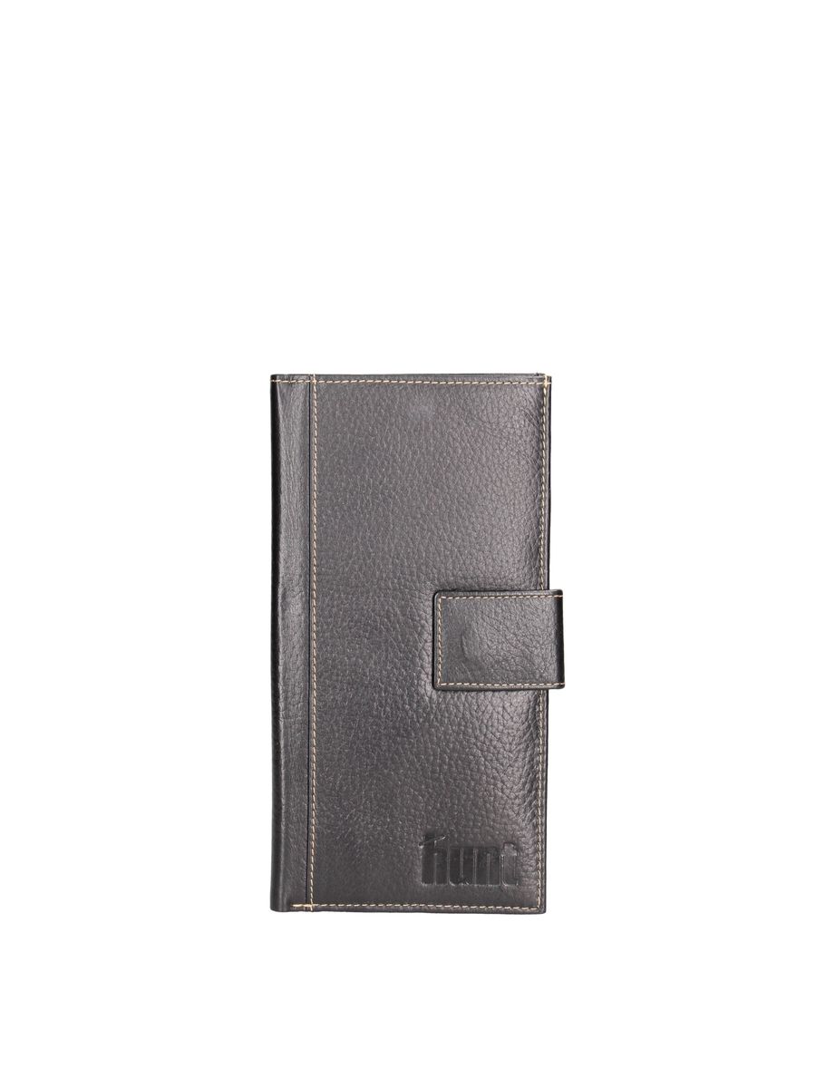 Leder Portemonnaie mit Druckknopfverschluss