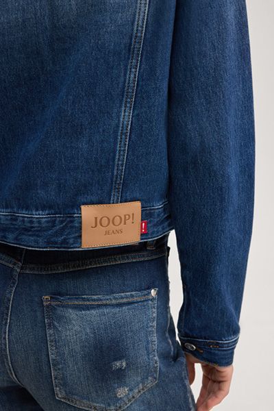 Joop! Jeans Imani Blaue Jeansjacke Cropped Aufgesetzte Taschen