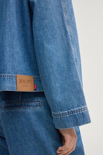 JOOP! Jeans Inoa Denimjacke cropped kastenförmig blau
