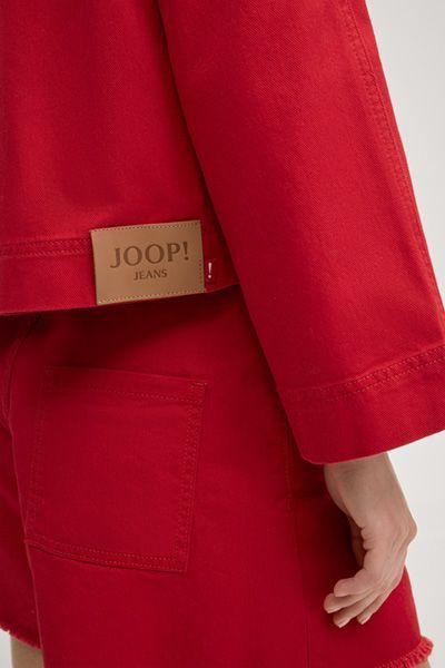 Joop! Inoa Rote Jeansjacke aus Baumwolle mit Taschen und Knöpfen