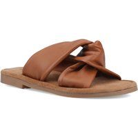 Hush Puppies Amy Weite Leder Damen Sandalen in Tan Standard