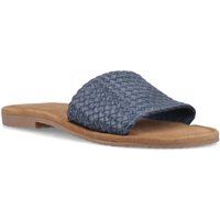 Hush Puppies Hetty Slide Leder Damen Navy Breite Sandalen