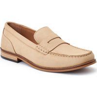Base London Garfield Leder Herren Sand Farbene Slipper