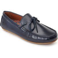 Base London Brooks Leder Herren Marineblaue Standard Slipper
