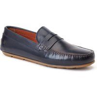 Base London Collins Leder Herren Navy Standard Slipper