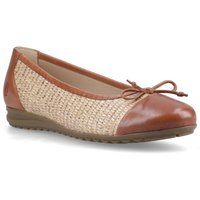 Hush Puppies Laurie Zehenkappe Leder Damen Tan Standard Ballerinas