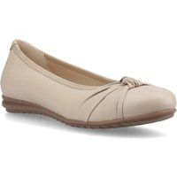 Hush Puppies Lilith Leder Damen Creme Standard Ballerinas