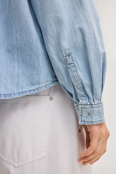 Joop! Urmina Jeansbluse Hellblau Gewaschene Baumwolle