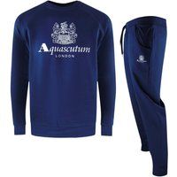 Aquascutum - "London" Trainingsanzug-Set für Herren, Rundhalsausschnitt (Dunkles Marineblau)