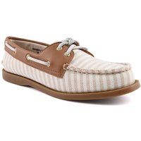 Sperry Authentisch Original Textil Damen Bootschuhe Weiß/Natur Standard
