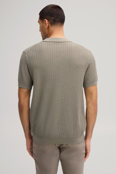 Joop! Baoron Strick-Poloshirt Khaki Baumwolle Kurze Ärmel